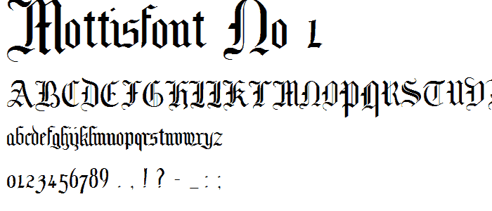 Mottisfont No 1 font